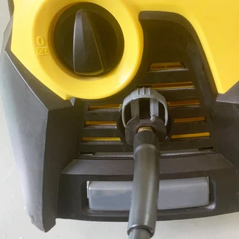 2 комплекта желто-серого цвета для Karcher K2 K3 K7 Спусковой крючок мойки высокого давления и замена шланга C зажимом для подключения шланга к машине
