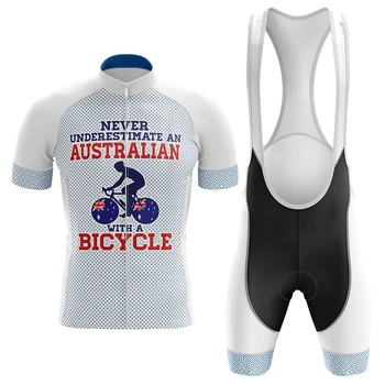 2023 Australia Pro Team Велоспорт Джерси Комплект Летней Велосипедной Одежды Мужчины Дорожный Велосипед Рубашка Костюм Велосипедный Нагрудник Шорты MTB Спортивная Одежда