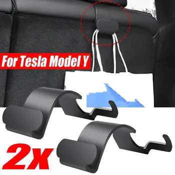 2шт Крючки для багажника автомобиля для Tesla Модель Y Крючок для задних сидений Органайзеры для Багажника Вешалка для хранения в багажнике Крючок Аксессуары для интерьера автомобиля
