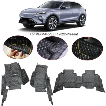 3D Полное Объемное Звучание Для MG 4 ELECTRIC MULAN EV 2022-2025 Автомобильный Коврик Для Пола Защитный Вкладыш Подушечки Для Ног Ковер Искусственная Кожа Авто Водонепроницаемый