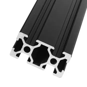 4шт 500 мм 2040 Алюминиевые Экструзионные детали для 3D-принтера с ЧПУ Профиль Анодированный Рельс Линейная алюминиевая Рама Европейский Стандарт Черный
