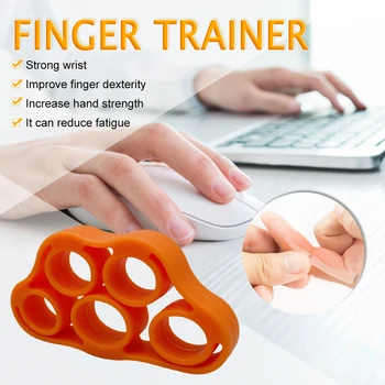 5-Пальцевый бандаж для усиления пальцев Эластичный силиконовый бандаж для рук Мини-наращивание мышц Восстановление после травм для тренировок в тренажерном зале