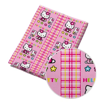50*145 Sanrio Hello Kitty Тканевый материал Саржевая ткань для шитья лоскутной одежды, ткань для квилтинга, материал для рукоделия своими руками
