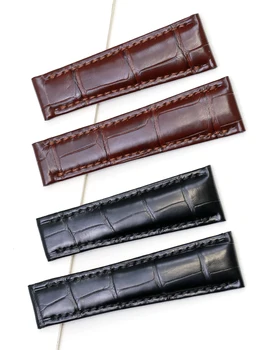 SAUPPO для мужских часов Rolex Ditona С коротким ремешком из крокодиловой кожи 116515LN 116518 20 мм Черный и темно-коричневый мужской ремень для часов