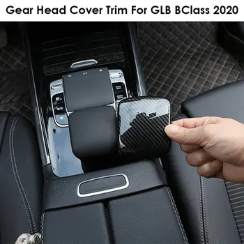 Автомобильная Углепластиковая Накладка на головку подлокотника центрального управления автомобиля для Mercedes Benz GLB B Class 2020