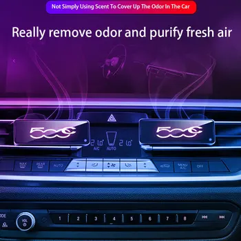Автомобильный воздухозаборник ароматерапевтические духи, светящийся красочный светодиодный атмосферный светильник для автомобильных аксессуаров Fiat Abarth 500C