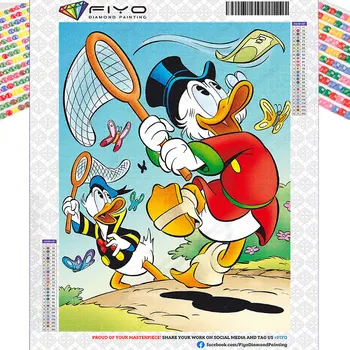 Алмазная живопись Disney Новая коллекция 2023 Полная алмазная мозаика Donald Duck 5D DIY Наборы для вышивания крестиком Diamond Art Украшение дома