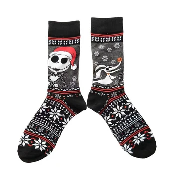 Бесплатная доставка, Носки для мужчин, мягкие вязаные носки для мужчин и женщин на Хэллоуин, зимние модные уличные носки унисекс