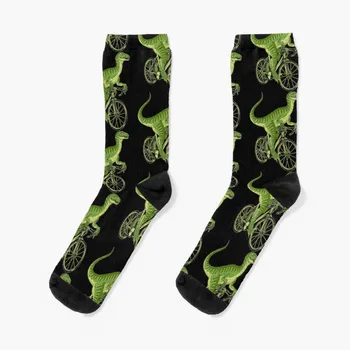 Велосипедные носки с динозаврами, мужские носки, изготовленные на заказ, женские теплые носки essential