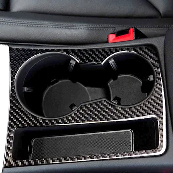 Декор наклейки на внутреннюю панель автомобиля с подстаканником из углеродного волокна для Audi A5 A4 B8 2009 -2015 Наклейка Audi Автомобильные аксессуары Audi