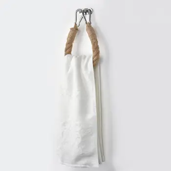Держатель для рулона туалетной бумаги в винтажном стиле 40/50/60/70 см, декор из плетеной веревки