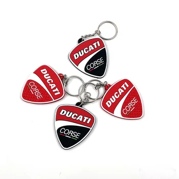 Для брелка для мотоцикла Ducati Резиновый брелок для ключей с логотипом Брелок для ключей 3D Знак Брелок для ключей Шлем Keydiy Ботинки Обувь Модельные Аксессуары