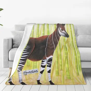 Защита Жирафы Окапи Мягкое фланелевое покрывало для дивана-кровати Теплое одеяло Легкие одеяла для дивана Дорожное одеяло