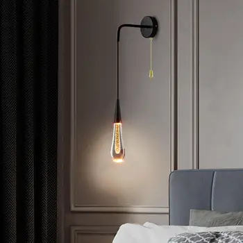 Итальянские хрустальные настенные светильники, светодиодный креативный настенный светильник Raindrops для ресторана, Прикроватный декор для спальни, коридор, Хрустальные бра, лампа