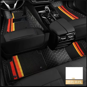 кожаные автомобильные коврики для Skoda всех моделей octavia fabia superb kodiaq rapid yeti Custom parts pocket styling carpett