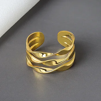 Корейские открытые цепочки с регулируемым слоем, кольца на палец для женщин, обручальные кольца, ювелирные изделия, ПОДАРОК на День Святого Валентина