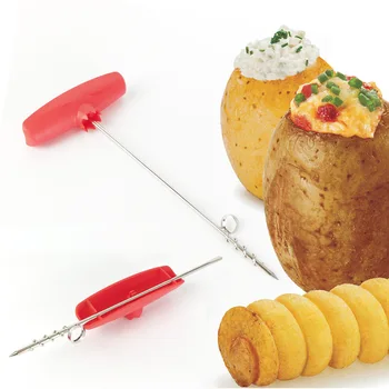 Креативная Картофелерезка Поворотный лоток для картофеля Спиральная Овощерезка Ручка Ножа Для Нарезки Картофельного Рулета Кухонные Принадлежности Картофельные Инструменты