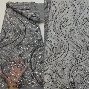 лучшее качество Cyndi-1302.9305 вышитая Африканская тюлевая кружевная ткань, африканская французская кружевная ткань с вышивкой