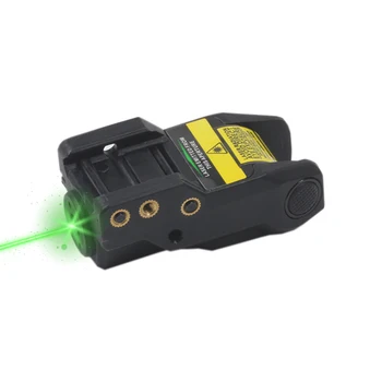 Малолитражный Низкопрофильный тактический рейлинговый зеленый лазерный прицел для пистолета Встроенный USB-перезаряжаемый лазер с магнитным касанием
