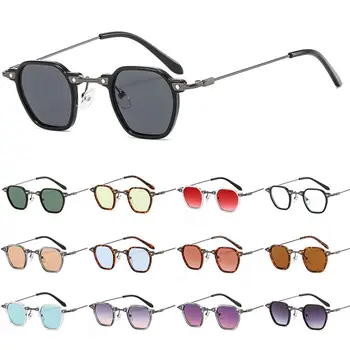 Мужские и женские солнцезащитные очки в маленькой оправе в стиле панк, персонализированные в стиле хип-хоп, новые очки Avant, модные очки цвета океана