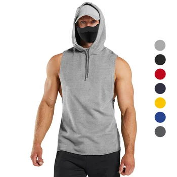 Мужской летний спортивный костюм для фитнеса с короткими рукавами и широкими плечами с капюшоном, дышащий тренировочный костюм для мышц