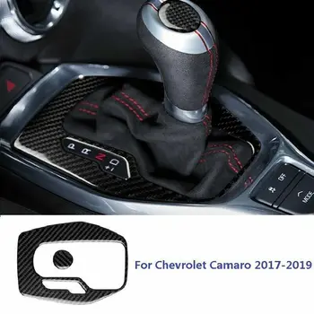 Накладки панели переключения передач автомобиля из углеродного волокна для Chevrolet Camaro 2017-2019