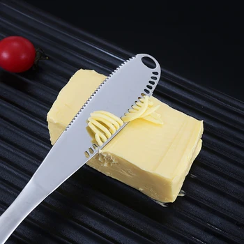 Нож для масла, многофункциональный нож для резки сыра из нержавеющей стали, терка для сыра с отверстием, Лопатка для десертного крема, хлеба, джема, кухонный нож