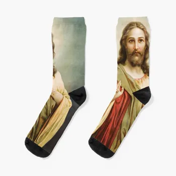 Носки с изображением Иисуса Христа, забавные носки, роскошные носки, термоноски, мужские зимние носки, мужские