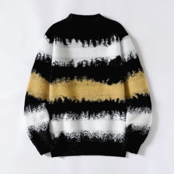Осенне-зимний мужской свитер 2023, модный вязаный пуловер, мужской качественный свитер, корейская повседневная куртка, мужской свитер 8903