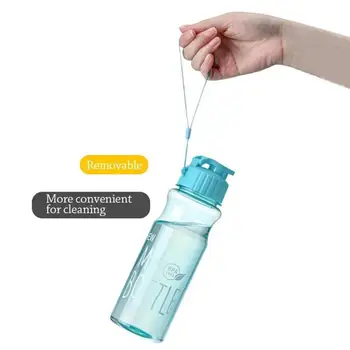 пластиковая бутылка для воды объемом 600 мл, портативная спортивная чашка с веревкой, наружный контейнер для воды с защитой от падения, Милая студенческая пара, чашка для воды, Кружка в подарок