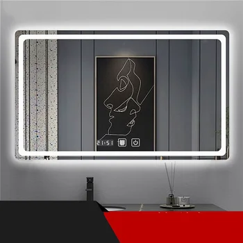 Прямоугольное Дизайнерское зеркало Smart Full Body Для душа, Зеркало для макияжа в ванной комнате с подсветкой Espejo Inteligente Товары для помещений