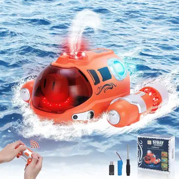 Радиоуправляемая лодка, Лодка с Дистанционным управлением для детей в возрасте от 4 до 8 лет, 2,4 ГГц, Мини-Радиоуправляемая лодка, Игрушечная лодка с дистанционным управлением в бассейнах и озерах, Игрушки для лодок