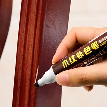 Ручка-краска Zhongbai Wood Grain является водонепроницаемой и цветостойкой. Инструмент для ремонта царапин на напольной мебели: цветная ручка дополнительного цвета