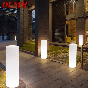 Современный цилиндрический ландшафтный светильник DLMH, креативный уличный светодиодный светильник для лужайки с дистанционным управлением, водонепроницаемый IP65 для сада отеля