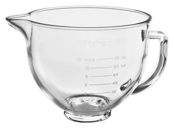 Стеклянная чаша с наклонной головкой объемом 5 литров с маркировкой размеров - KSM5NLGB