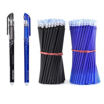 Стираемые Гелевые ручки 0,5 мм, Набор для заправки синих / черных чернил, школьные принадлежности, Канцелярские ручки для письменных экзаменов для студентов