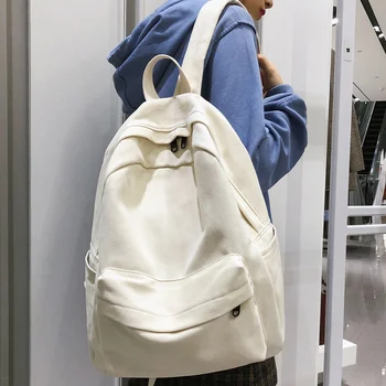 Студенческий женский хлопчатобумажный холщовый рюкзак Kawaii, женская винтажная школьная сумка для девочек-подростков, Милые рюкзаки 2023, женская роскошная сумка-книжка