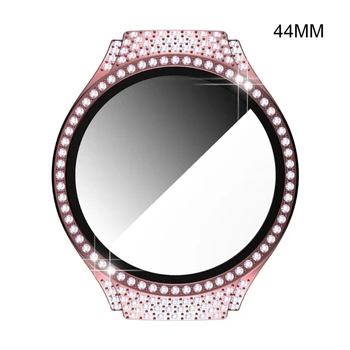 Умные часы, кольцо с бриллиантовым обрамлением, защитный бампер, корпус для Galaxy-Watch 4 40 мм 44 мм