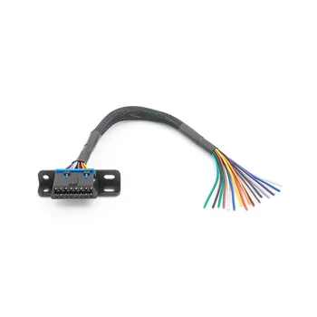 Универсальный 16-контактный разъем OBD2 для открытия удлинителя OBD-кабеля, адаптера ленточного интерфейса