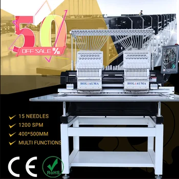 Финансирование! ! Прямая продажа с фабрики HOLiAUMA Популярная промышленная вышивальная машина 400 * 500 мм Автоматическая вышивальная машина с 2 головками