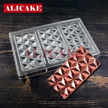 Форма для шоколадных батончиков с 3D бриллиантами, форма для шоколада из поликарбоната, Формы для выпечки кондитерских изделий, формы для выпечки шоколада