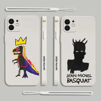 Художественный Чехол Для Телефона Jean-Michel Basquiats Для Samsung Galaxy S23 S22 S21 S20 Ultra Plus FE S10 Note 20 Plus С Ремешком