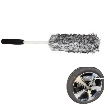 Щетка для чистки автомобильных колес Автомобильная щетка для колесных дисков Автомобильные щетки для детализации колес / шин / обода из 17-дюймовой микрофибры для чистки колес