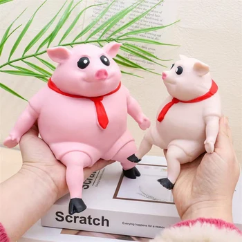 Эластичная игрушка-поросенок для снятия стресса, коллекция моделей с фигуркой розовой свиньи, милая игрушка-поросенок для ванной, домашний декор для детей, для мальчиков и девочек