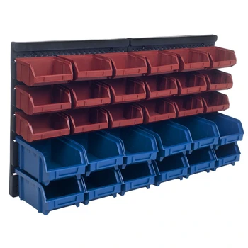 Ящики для хранения в гараже - устройство для организации гаража на 30 отсеков, для хранения рукоделия, органайзер для ящиков с инструментами (/ красный / синий) от car accessories