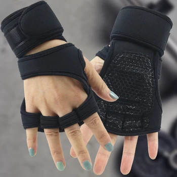 1 Пара спортивных перчаток на полпальца, перчатки для тренировок по тяжелой атлетике, перчатки для защиты рук, запястий, ладоней, перчатки для фитнеса, спортивные перчатки