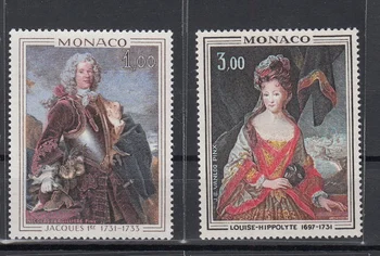 2 шт./компл. Новая почтовая марка Монако 1972 Королевская роспись 6 гравировальных марок MNH