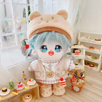 20-сантиметровая одежда для куклы idol, берет с медведем, жилет, сумка из шести предметов, 20-сантиметровая одежда для плюшевых кукол, аксессуары