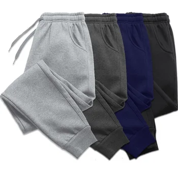 2022 Мужские Длинные брюки, осенне-зимние мужские повседневные флисовые спортивные штаны, Мягкие спортивные штаны для бега трусцой, 5 цветов