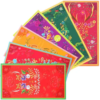 6 Шт. красных кармашков для денег, новогодние пакеты, конверты, китайские традиционные милые сумки
